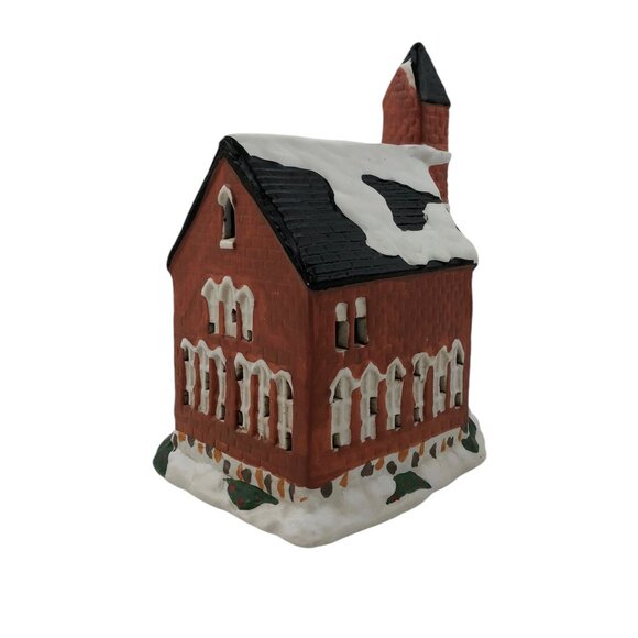 Caldor Hand Painted Porcelain Lighted House Church Christmas Holiday Vintage - Picture 8 of 10